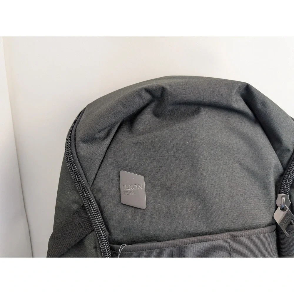 Lexon Tera Luca Artioli Black Grey Backpack City Style Sleek Men's Laptop Bag